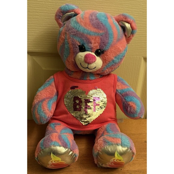 Build-A-Bear Workshop Jackets & Blazers - BUILD-A-BEAR Pink/Blue Sweet Swirls Ice Cream‎ Plush Teddy Bear Stuffed Animal